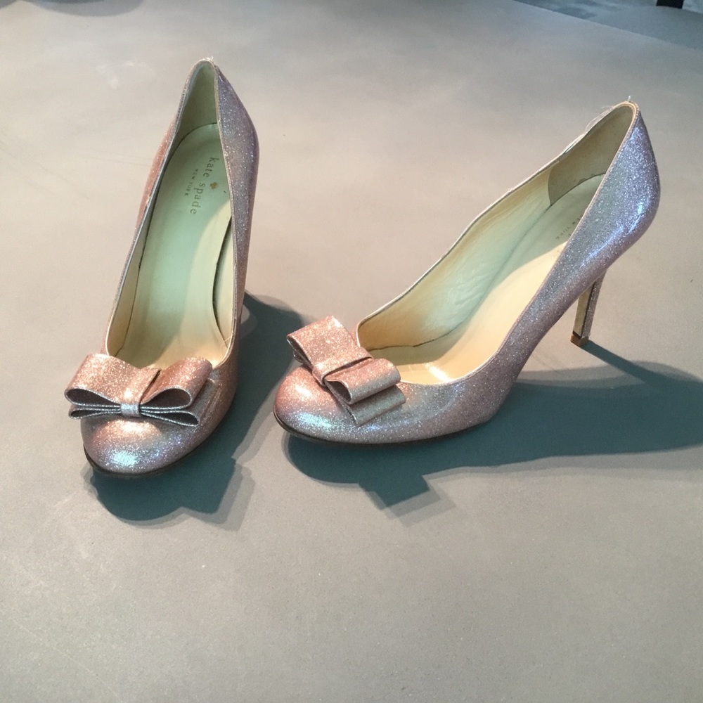 Kate Spade rose gold heels size 8